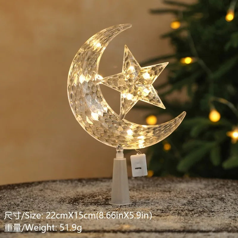 LED Christmas Star Tree Topper