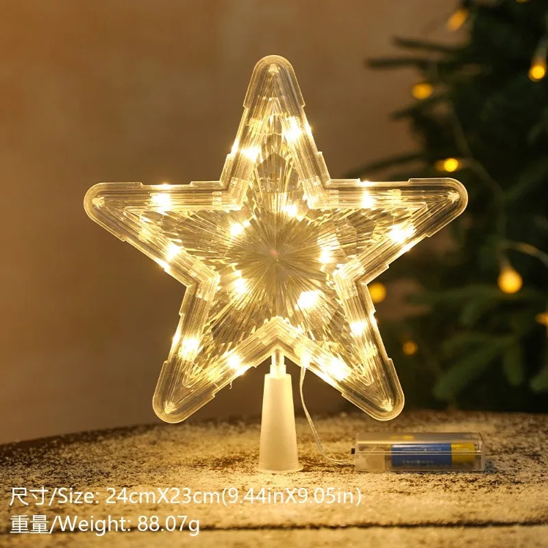 LED Christmas Star Tree Topper