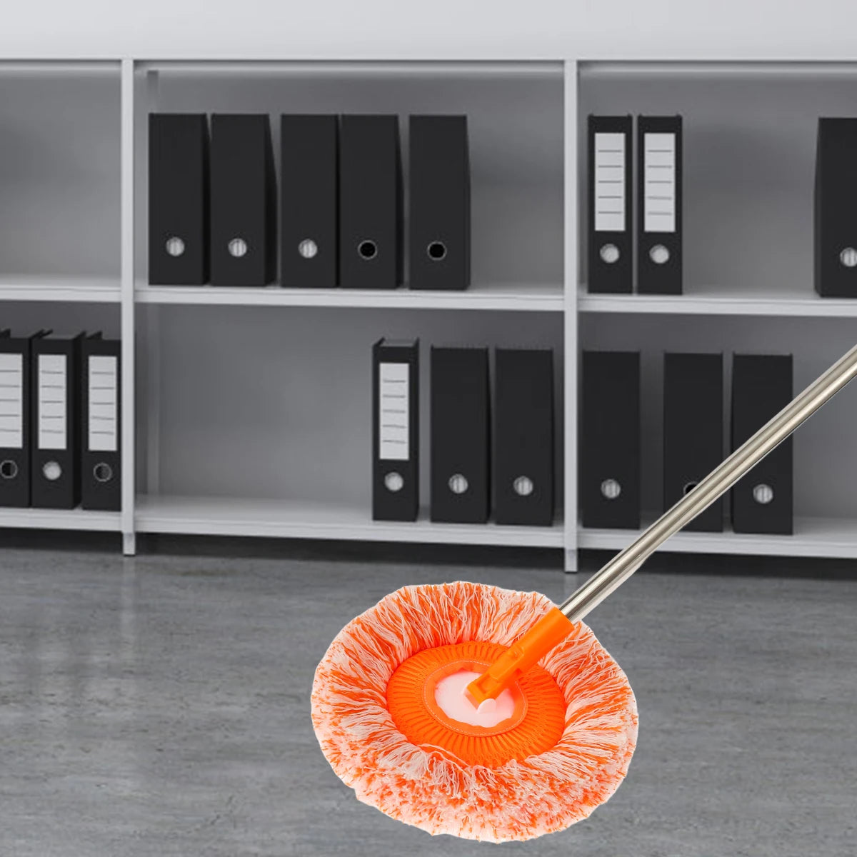 SunMop 360 – Round Coral Velvet Ceiling & Floor Mop Set