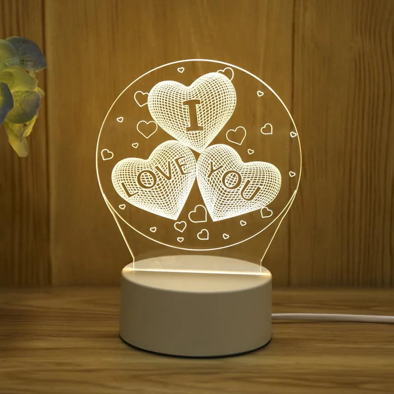 LoveGlow 3D Acrylic LED Lamp