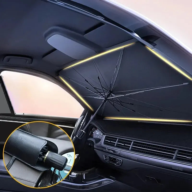 SunGuard™ Car Umbrella – Front Windshield Sunshade
