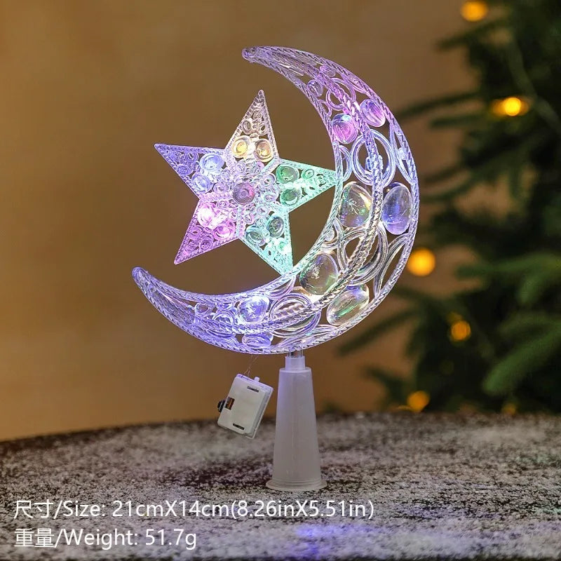 LED Christmas Star Tree Topper