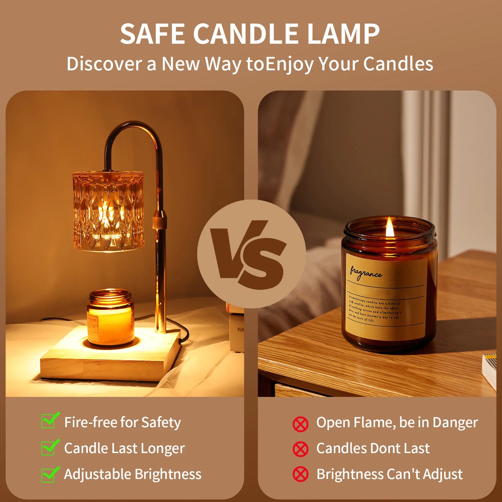 GlowMelt Dimmable Candle Warmer Lamp