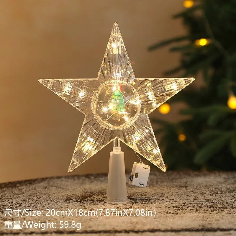 LED Christmas Star Tree Topper