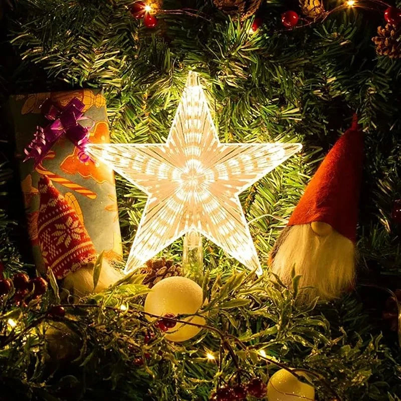 LED Christmas Star Tree Topper