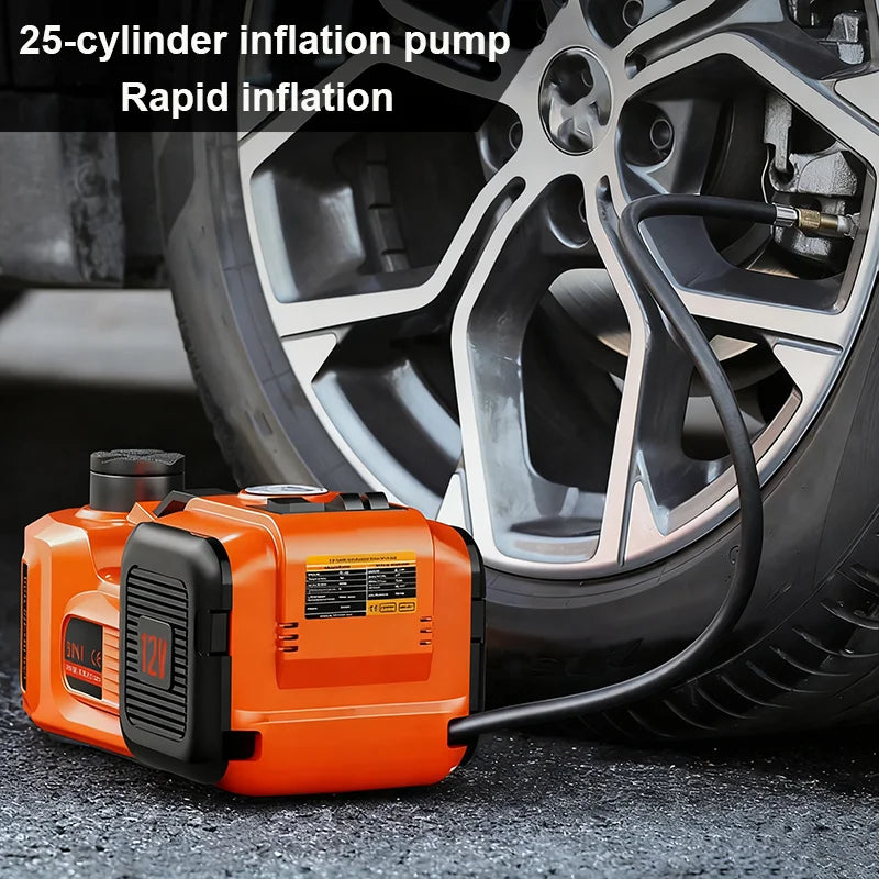 Electric Car Jack 5T – Lift, Inflate & Shine!