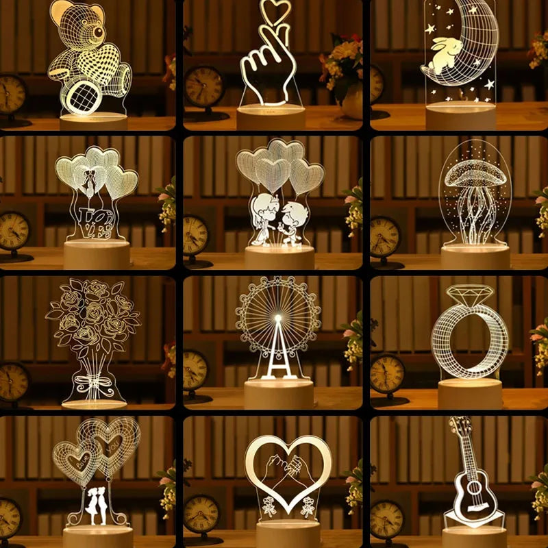LoveGlow 3D Acrylic LED Lamp