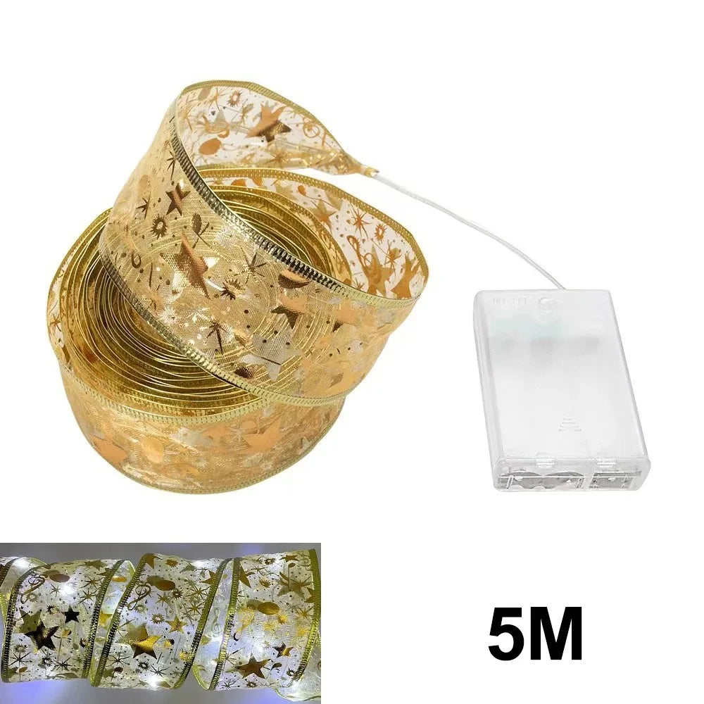 Christmas Ribbon Fairy Lights