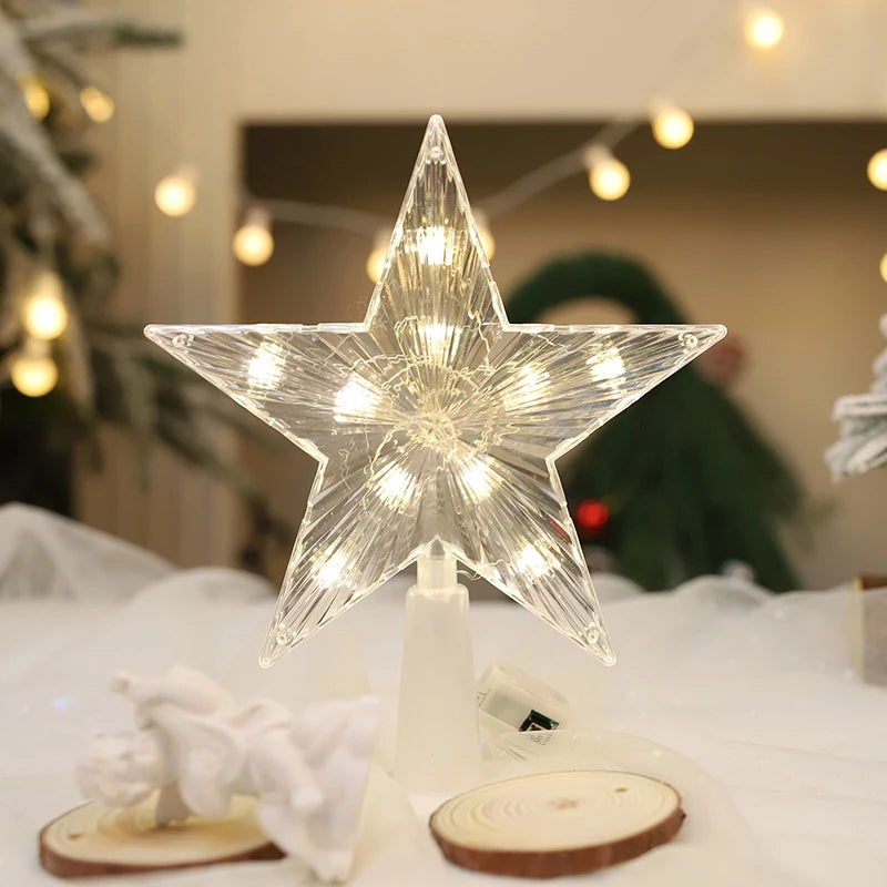 LED Christmas Star Tree Topper