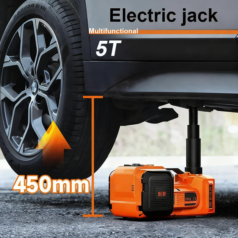 Electric Car Jack 5T – Lift, Inflate & Shine!