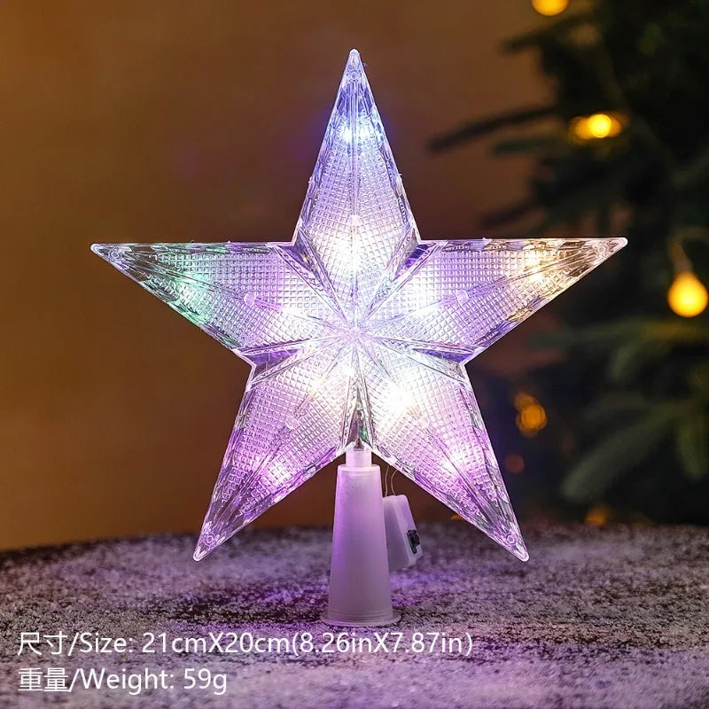 LED Christmas Star Tree Topper