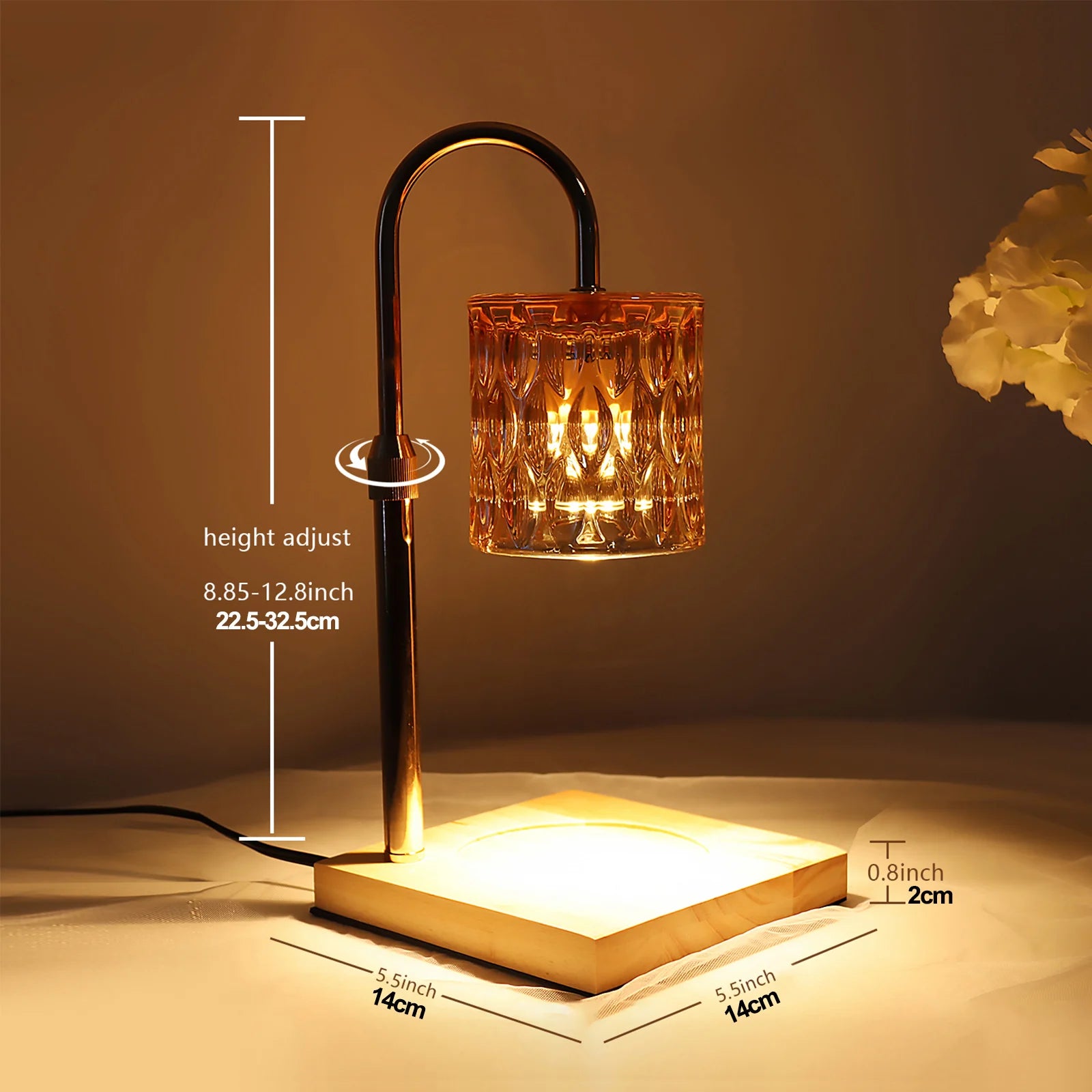 GlowMelt Dimmable Candle Warmer Lamp