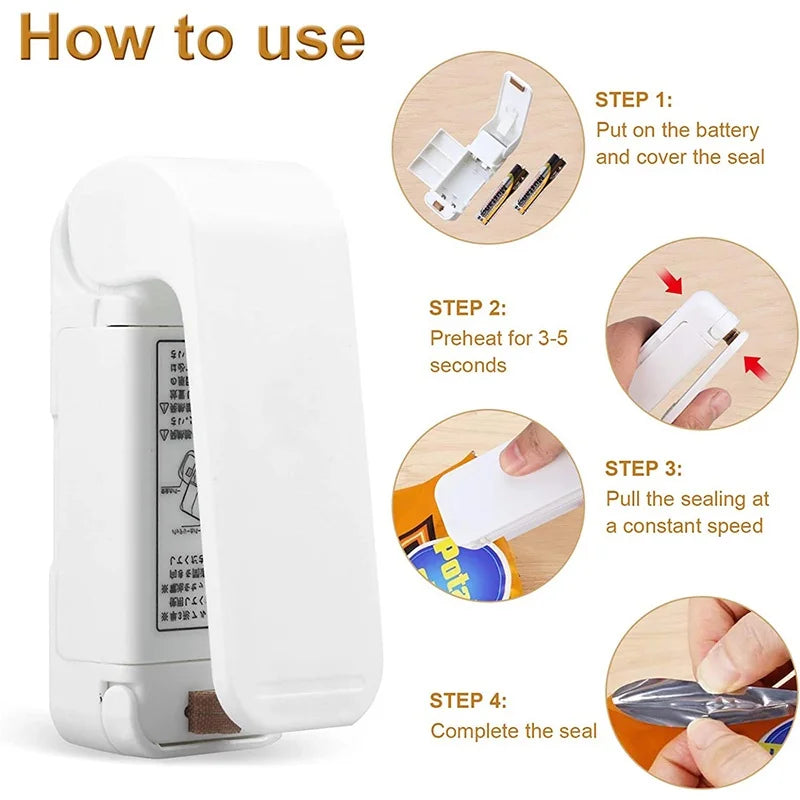 SealMate™ – Mini Handheld Bag Sealer