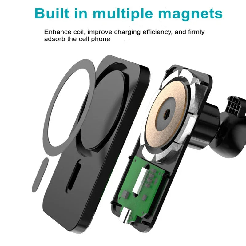 MagniMini™ – Compact Magnetic Wireless Car Charger & Holder