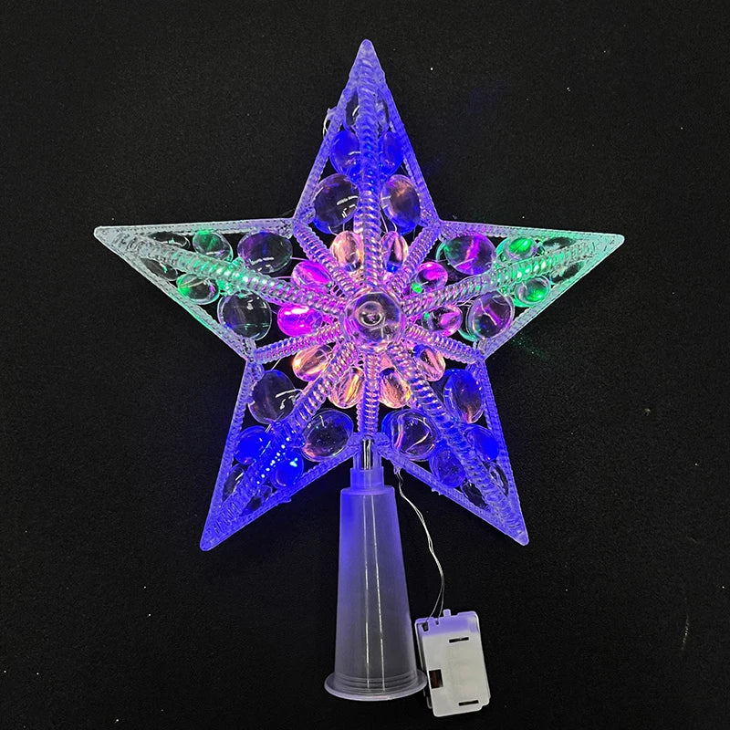 LED Christmas Star Tree Topper