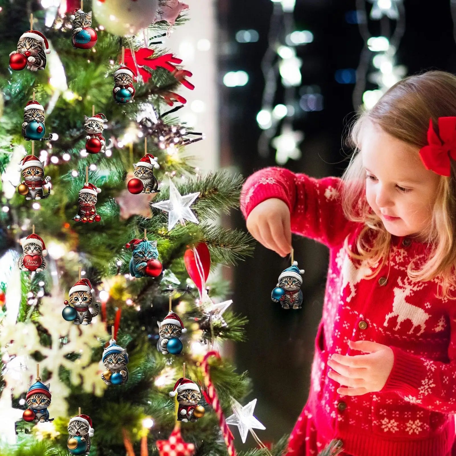 PurrJoy™ Cat Christmas Advent Ornaments – 24 Days of Cute Surprises