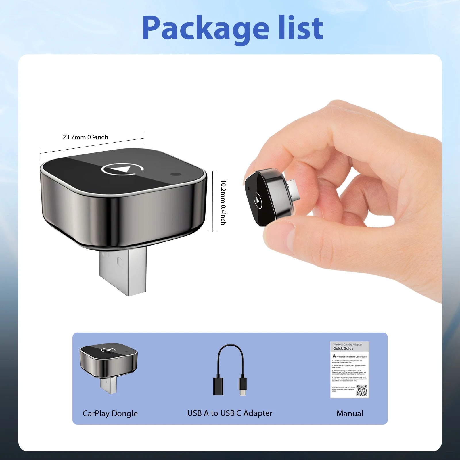 Pionray™ Wireless CarPlay & Android Auto Adapter