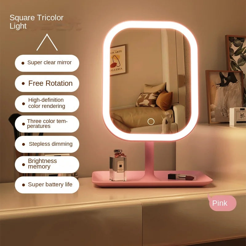 GlowVanity™ 3-Color LED Makeup Mirror