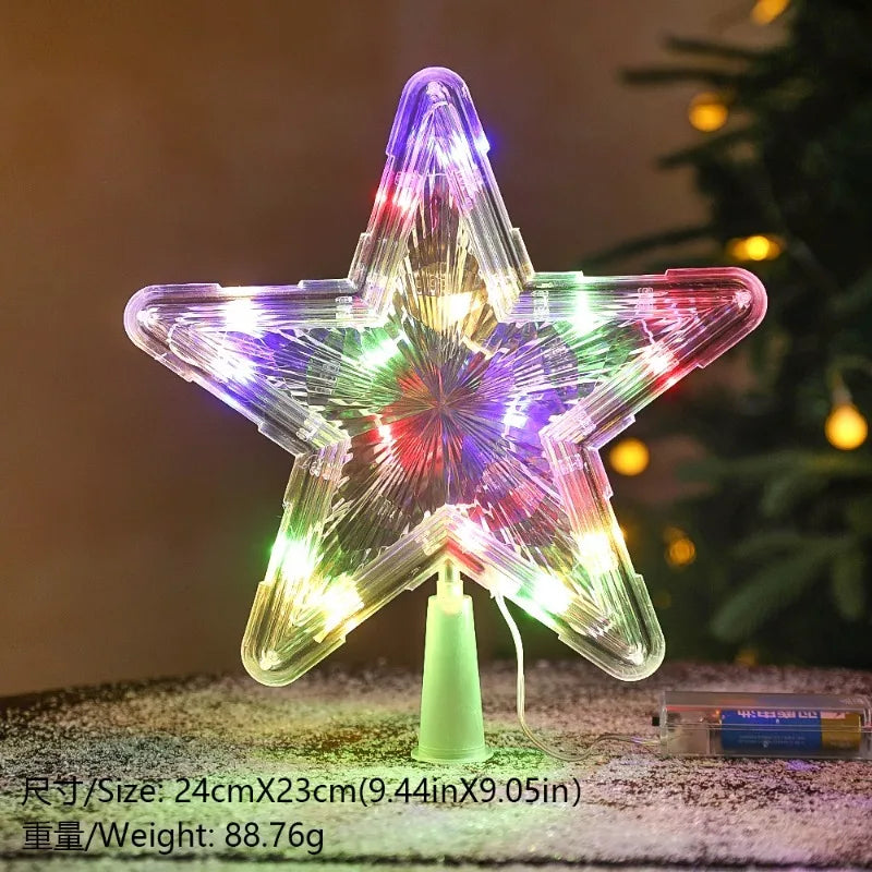 LED Christmas Star Tree Topper