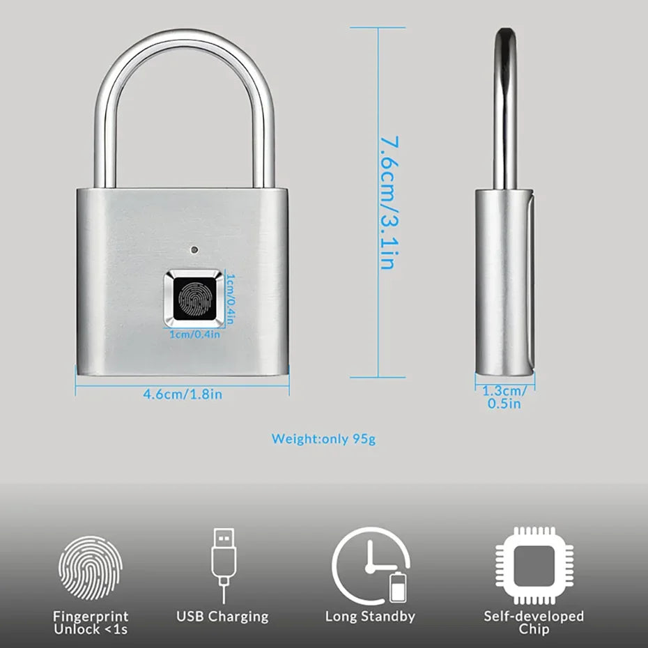 LockGuard Touch – Fingerprint Smart Padlock