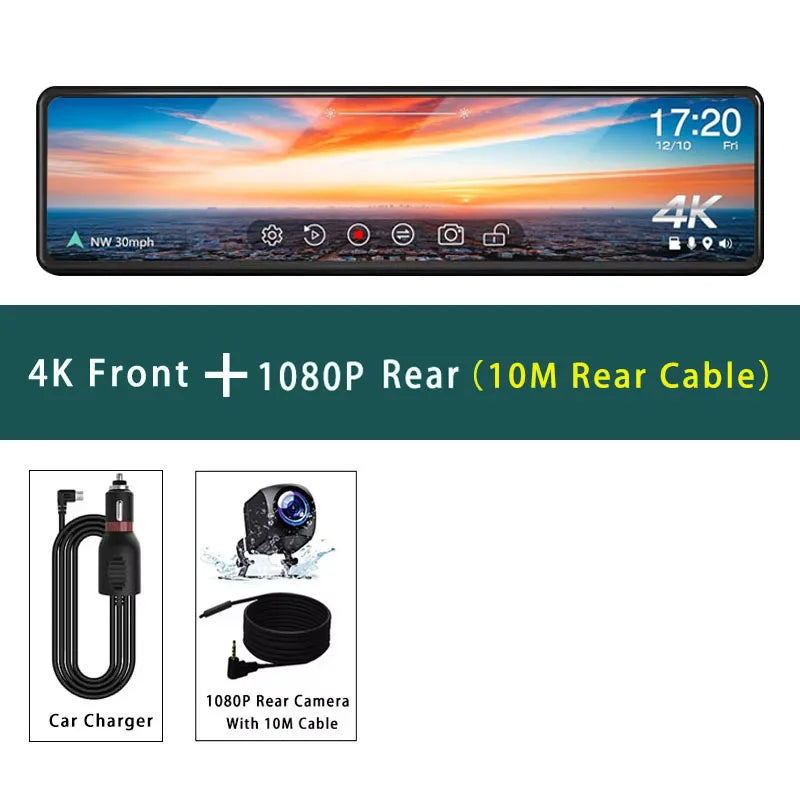 ClearView 4K™ – Ultra-HD Smart Mirror Dash Cam