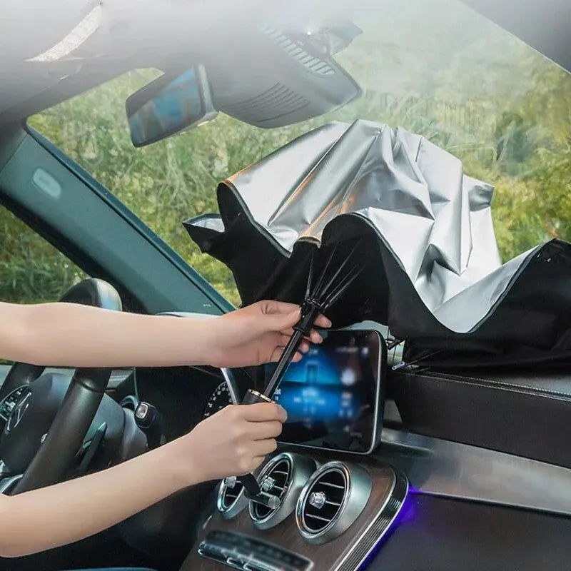 SunGuard™ Car Umbrella – Front Windshield Sunshade