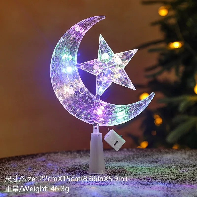 LED Christmas Star Tree Topper