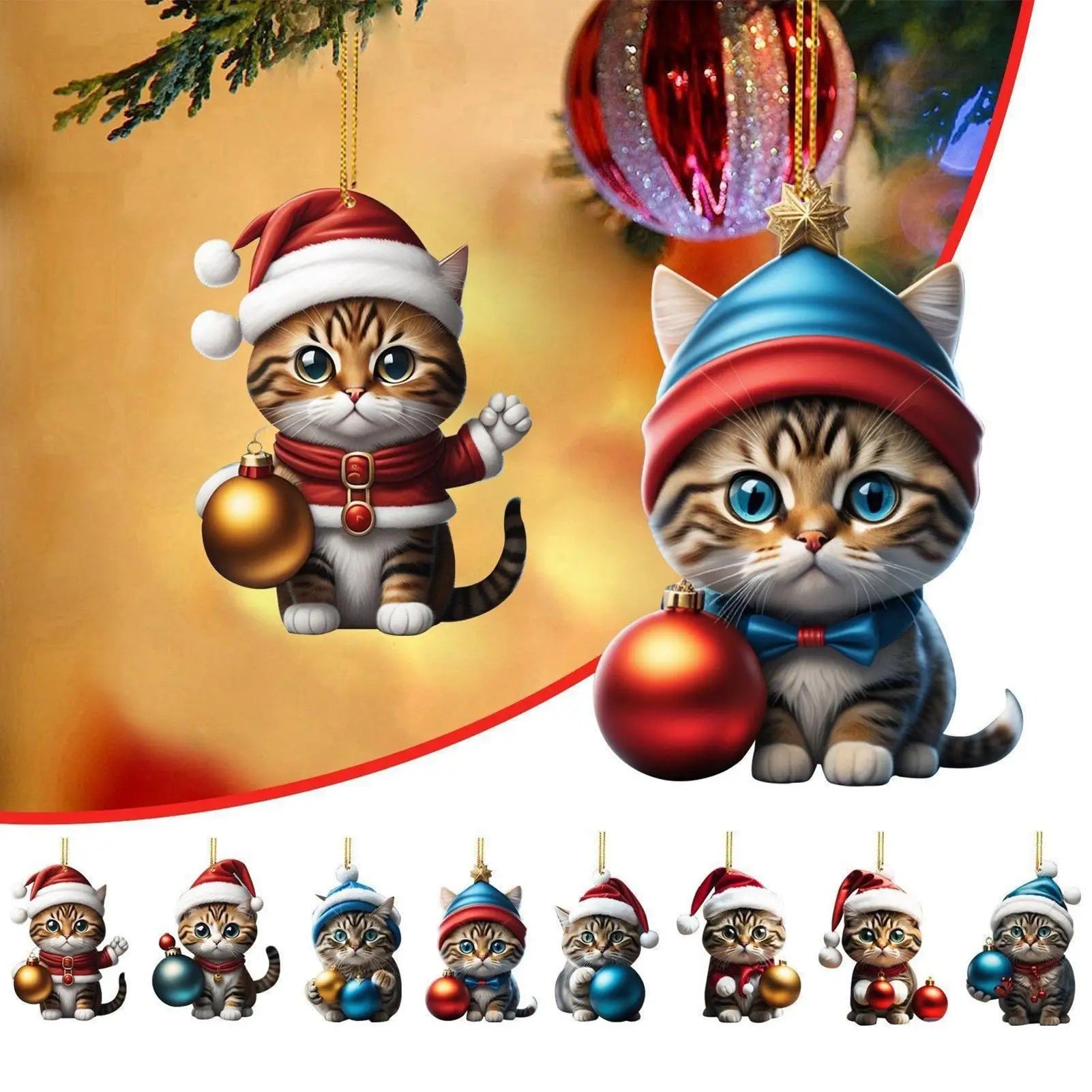 PurrJoy™ Cat Christmas Advent Ornaments – 24 Days of Cute Surprises