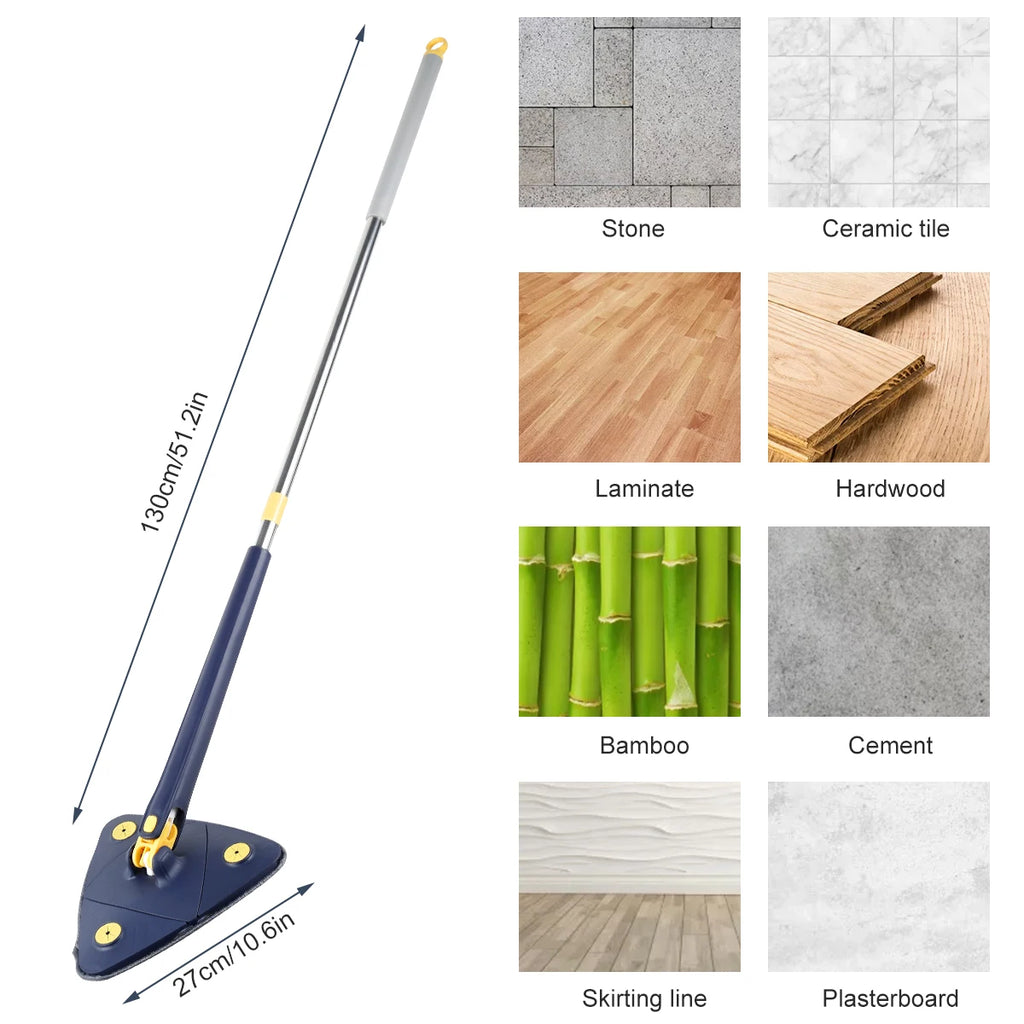 TriMop Pro – Extendable 360° Triangle Mop