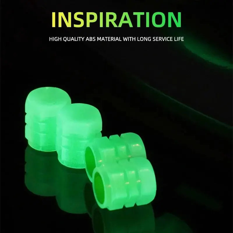 GlowCap Set – Luminous Tire Valve Caps (8PCS)