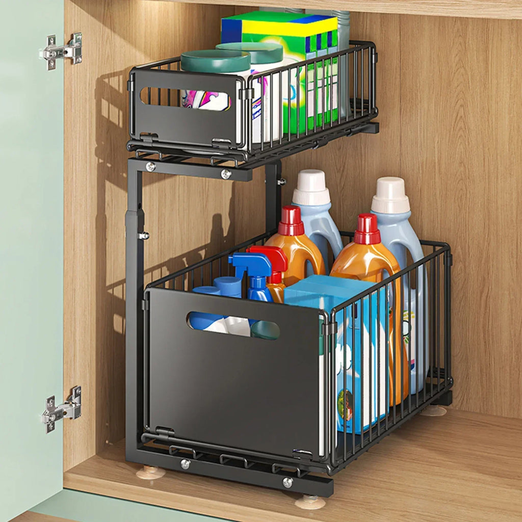 SpaceMaster™ 2-Tier Sliding Under-Sink Organizer