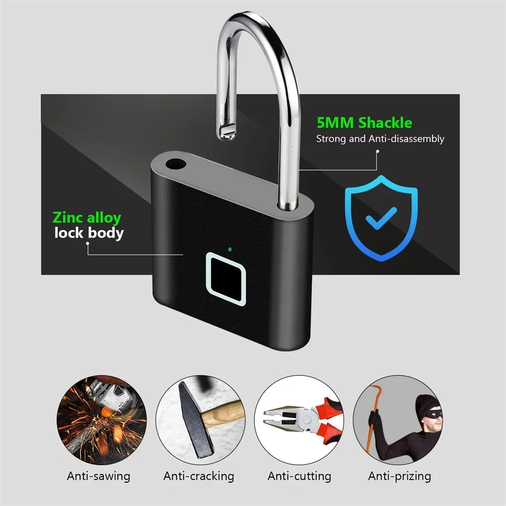 LockGuard Touch – Fingerprint Smart Padlock