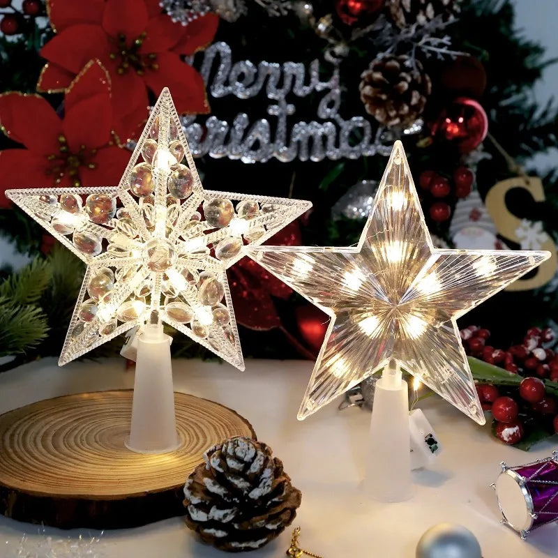 LED Christmas Star Tree Topper