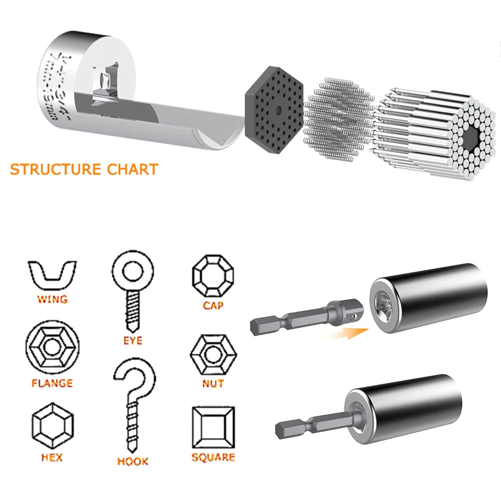 UniGrip™ Universal Socket Wrench Set