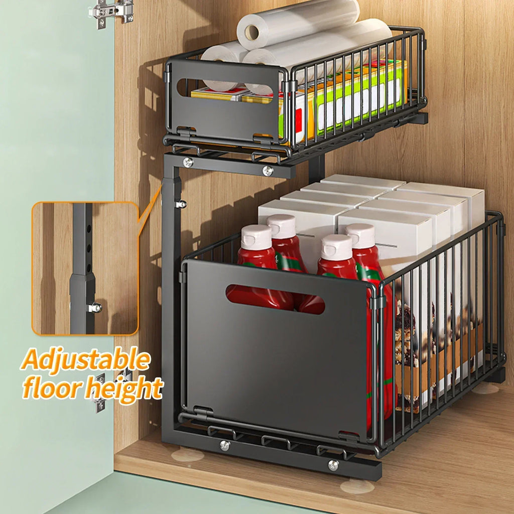 SpaceMaster™ 2-Tier Sliding Under-Sink Organizer