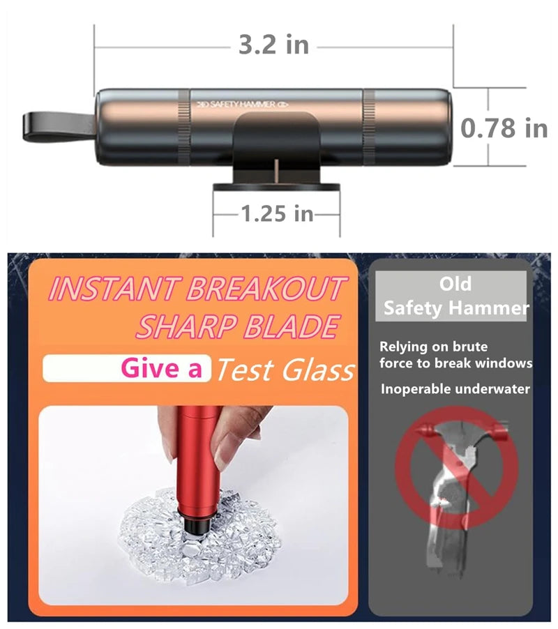 Car Safety Rescue Hammer