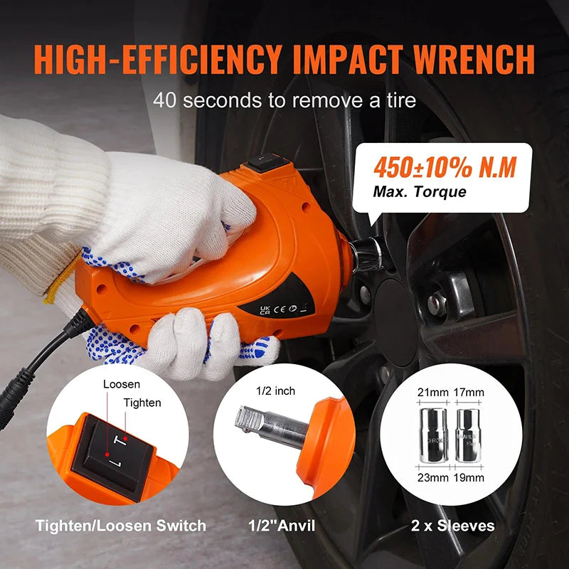 Electric Car Jack 5T – Lift, Inflate & Shine!