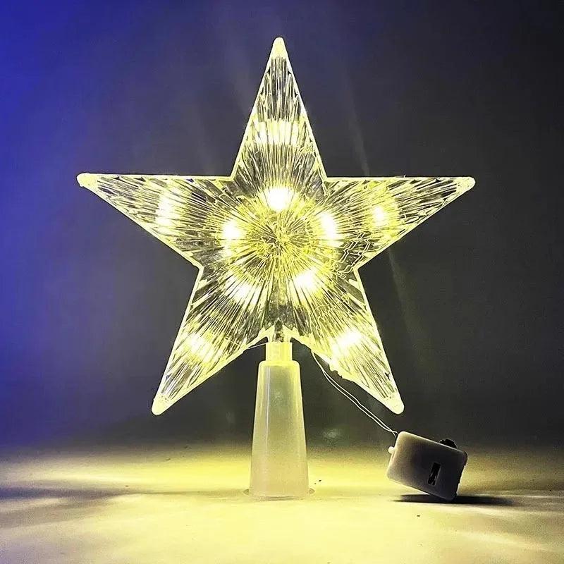 LED Christmas Star Tree Topper