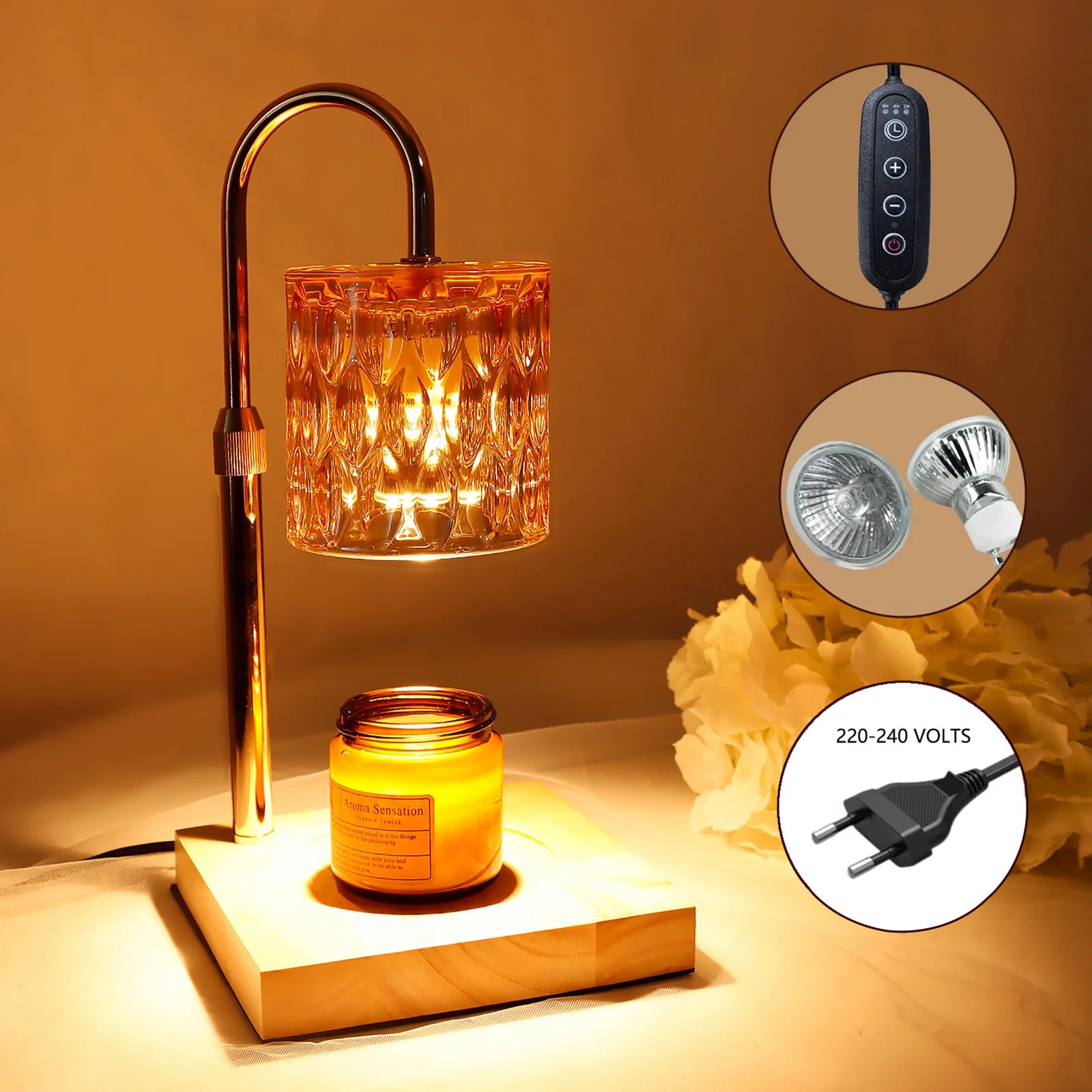 GlowMelt Dimmable Candle Warmer Lamp
