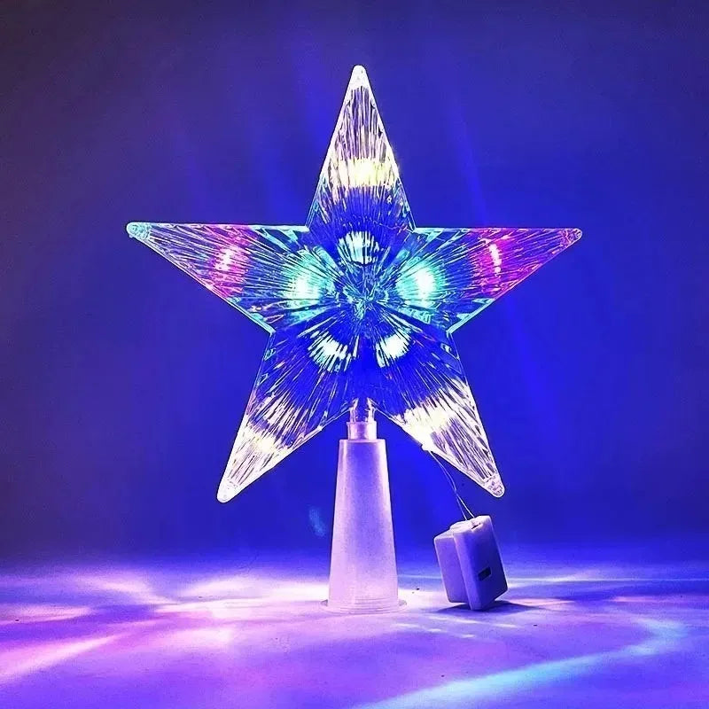 LED Christmas Star Tree Topper