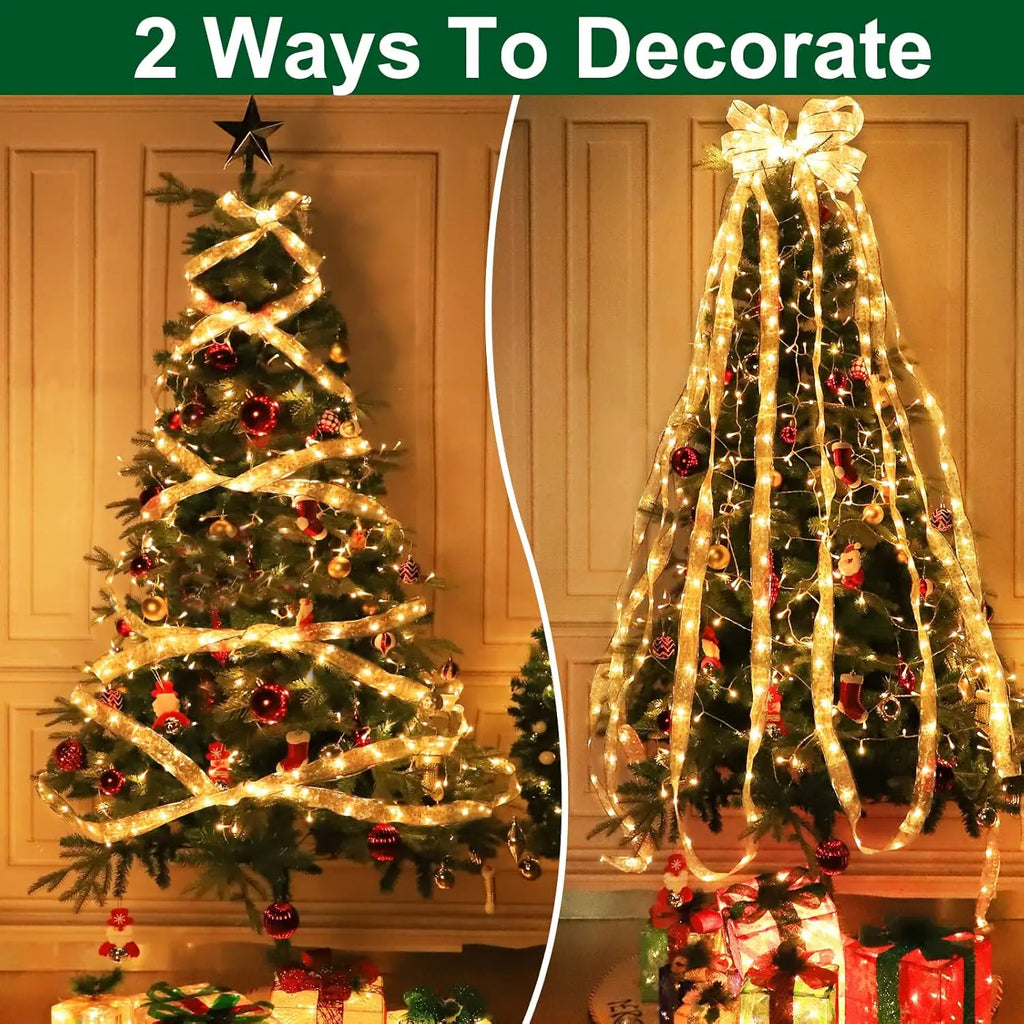 Christmas Ribbon Fairy Lights