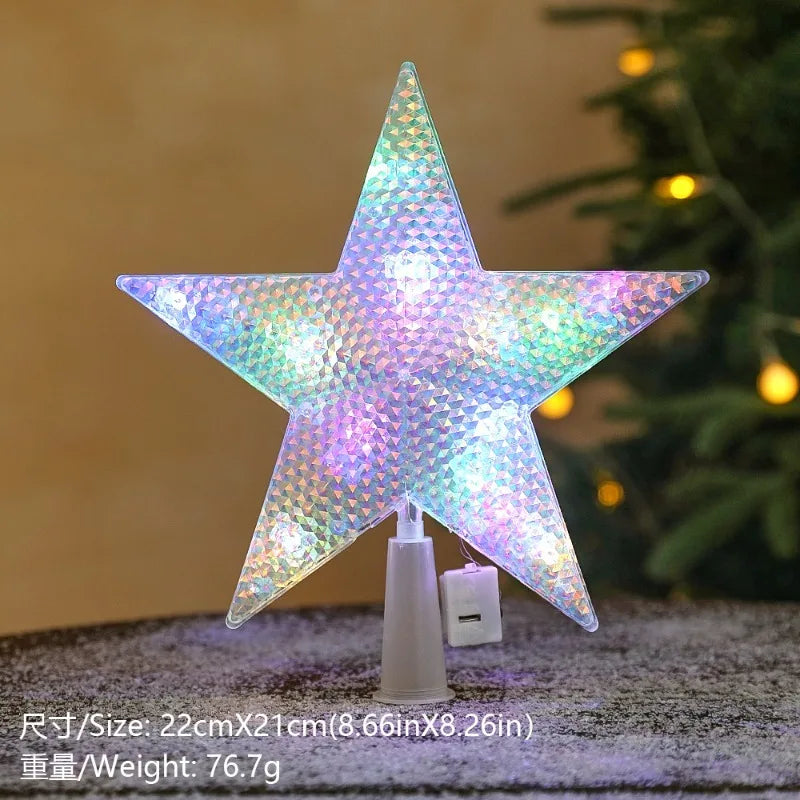 LED Christmas Star Tree Topper