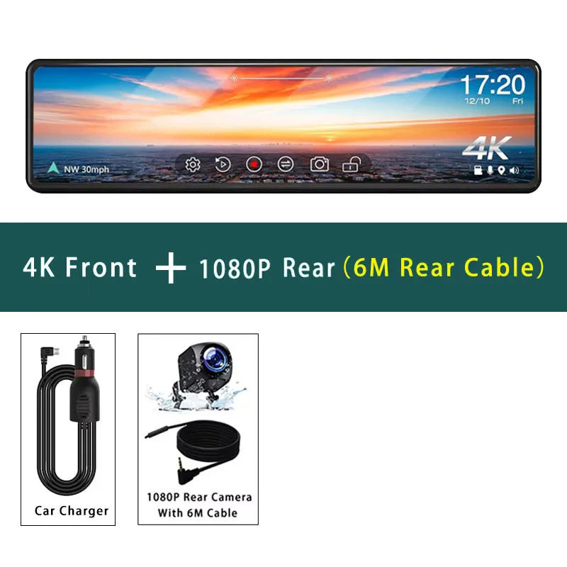 ClearView 4K™ – Ultra-HD Smart Mirror Dash Cam